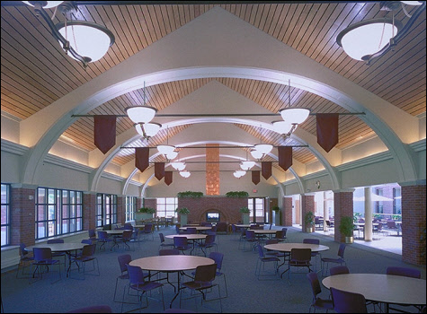 Campus Commons Building Interior Showing New Lighting System